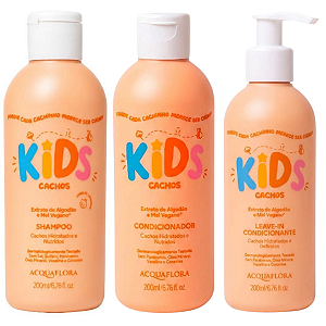 Kit Acquaflora Kids Cachos: Shampoo, Condicionador e Leave-In 200ml