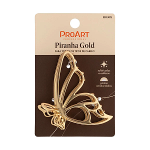 Piranha Para Cabelo Proart Gold Borboleta Pequena Pdc47bb