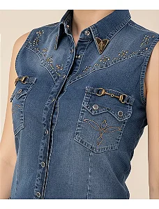 CAMISA REGATA THELMA JEANS ZENZ WESTERN
