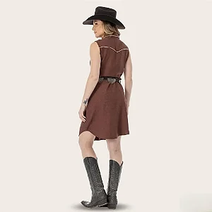 VESTIDO CURTO COFFEE ZENZ WESTERN