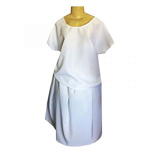 Conjunto Feminino (Oxford) branco GG/M/P