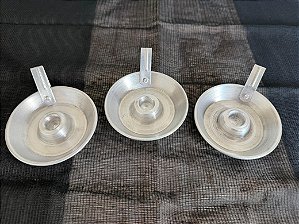 Kit com 3 Undi. Castiçal Vela Palito