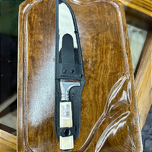 Faca Inox Ginete Cabo Osso Sextavado