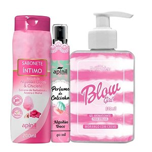 Kit Sensual  Blow Girl, Sabonete Íntimo E Perfume De Calcinha
