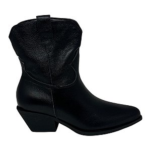 Bota Asha Couro Western Lohaz Preto