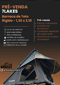 Barraca Teto Rígida 7Lakes - 2 Pessoas - 1,30 x 2,10 x 0,18 - Pré-venda aberta! Mais informações pelo whatsapp!
