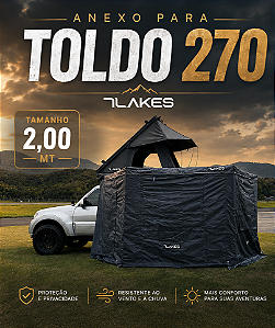 Anexo para Toldo 270º - 2,00 mt - Asa de Morcego 7Lakes