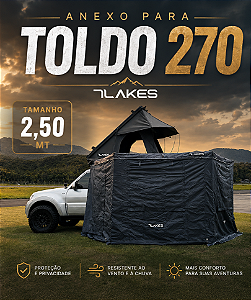 Anexo para Toldo 270º - 2,50 mt - Asa de Morcego 7Lakes