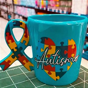 Caneca laço autismo