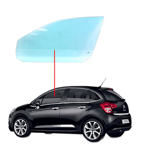 Vidro Porta Dianteira Esquerda CITROEN C3 2012-2019
