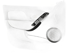 Forro Porta Dianteira Esqu. RENAULT SANDERO 2009-2025