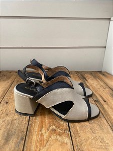 BALATORE SANDALIA OFF WHITE E PRETO