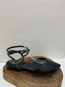 CHANEL FLAT TABITA PRETO COM STRASS