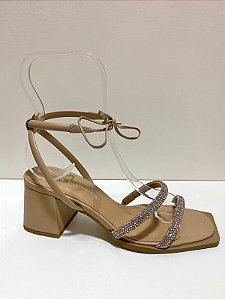 SANDÁLIA TABITA NUDE STRASS CRISTAL