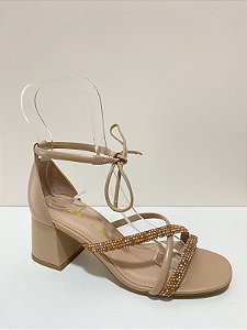 SANDALIA STRASS OURO TABITA