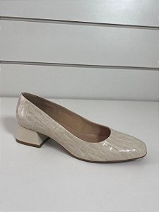 SCARPIN CROCO OFF WHITE TABITA