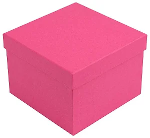 Caixa Cubo 11x11x12cm - Pct C/ 10 Unid - Rosa Bebê