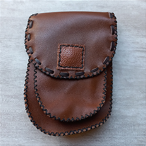 Bolsas Artesanais Para Kits de Sobrevivência e Bushcraft - Pequena com 2 Bolsos