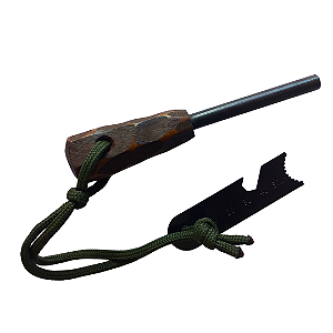 Pederneira Artesanal com Cabo de Madeira – Cutelaria 01