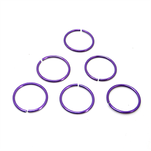 Argola Alumínio 6mm Roxo Claro