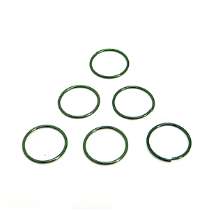 Argola Alumínio 6mm Verde Escuro