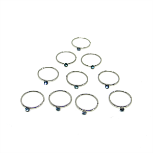 Argola Pedra Azul 8mm