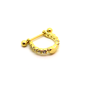 Conch Banhado Com Pedras e Coração