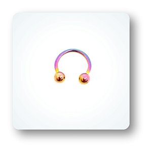 Ferradura Anodizada com Strass