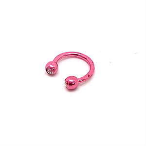 Ferradura Rosa Com Strass