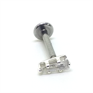 Labret Com Cristal Branco