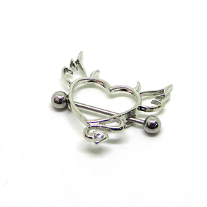 Mamilo Coração com Asa Diabinho