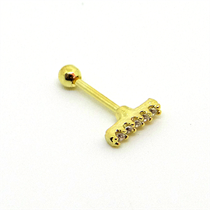 Mini Barbell Banhado com Pedras