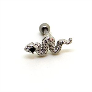 Mini Barbell Cobrinha Pedra Preta