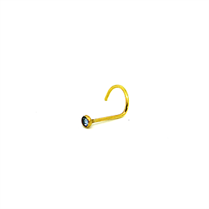 Nostril Gold 1mm Haste 0,8 Azul