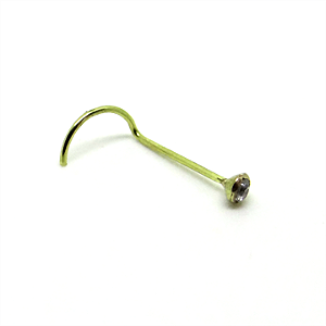 Nostril Gold Micro Ponto Haste 0,8 Branco