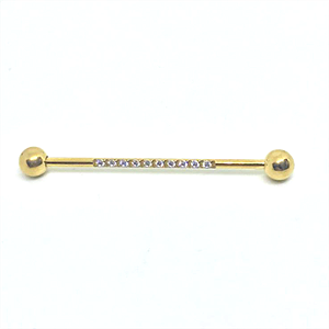Transversal de Titânio Dourado com Pedras