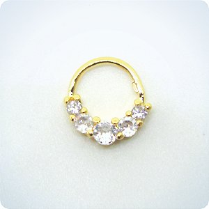 SEPTO AÇO DECORADO 5 PEDRAS. (Unid.)