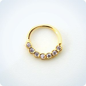 SEPTO AÇO 7 PEDRAS ZIRCÔNIA. (Unid.)