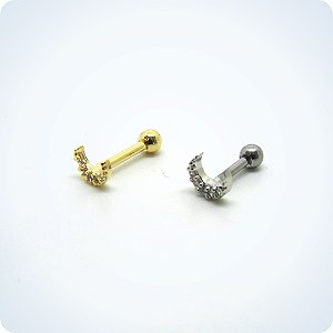MINI BARBELL - LUA COM STRASS. (Unid.)
