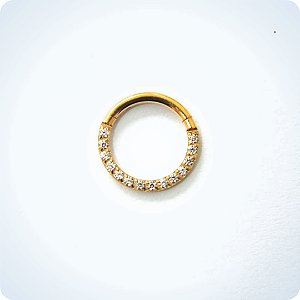 ARGOLA CLICK SEPTO em Titânio 1,2 x 8mm - com Pedras. (Unid.)