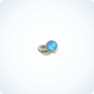 Microdermal 4mm Titânio Opala Azul