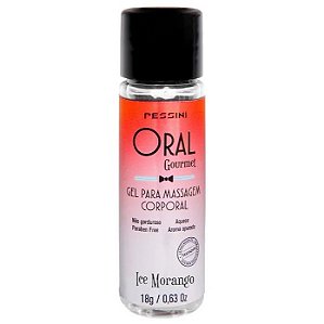 Gel Comestível Oral Gourmet Ice Morango 18g Pessini