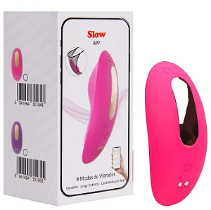 Vibrador De Calcinha Via App 9 Modos Slow  Lilás