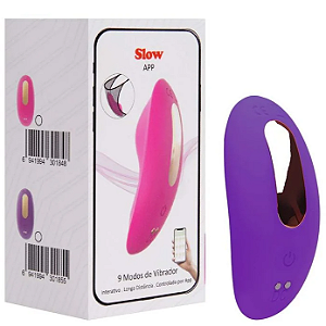 Vibrador De Calcinha Via App 9 Modos Slow Lilás