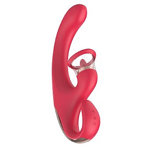 Vibrador de Ponto G e clitóris com Língua e Sucção - Sandra - S-Hande
