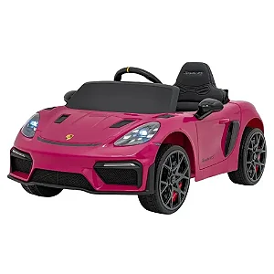 Carro Elétrico Infantil Porsche Spyder 718 RS 12V Rosa Bel