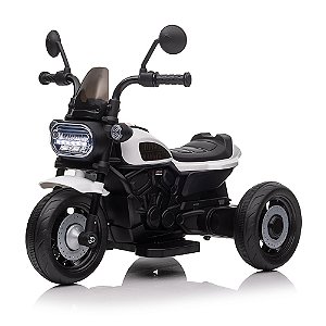 Moto Eletrica Infantil Freeway King 3 Rodas 6V Branca - Bel