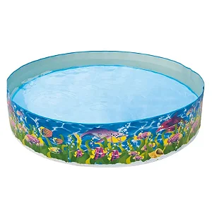 Piscina Infantil 1000 Litros Semirrigida Vida Marinha  - Bel