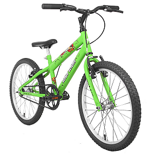 Bicicleta Aro 20 MTB C23 Top Lip V-Brake Verde Kawasaki - Mormaii