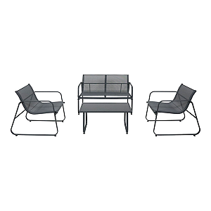 Conjunto de Mesa para Jardim Weekend Cinza 4Pçs 83508 Bel